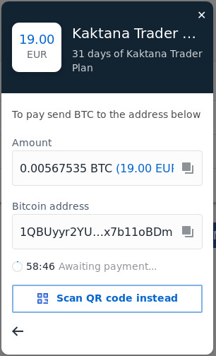 Paying with BTC on Coinbase Commerce